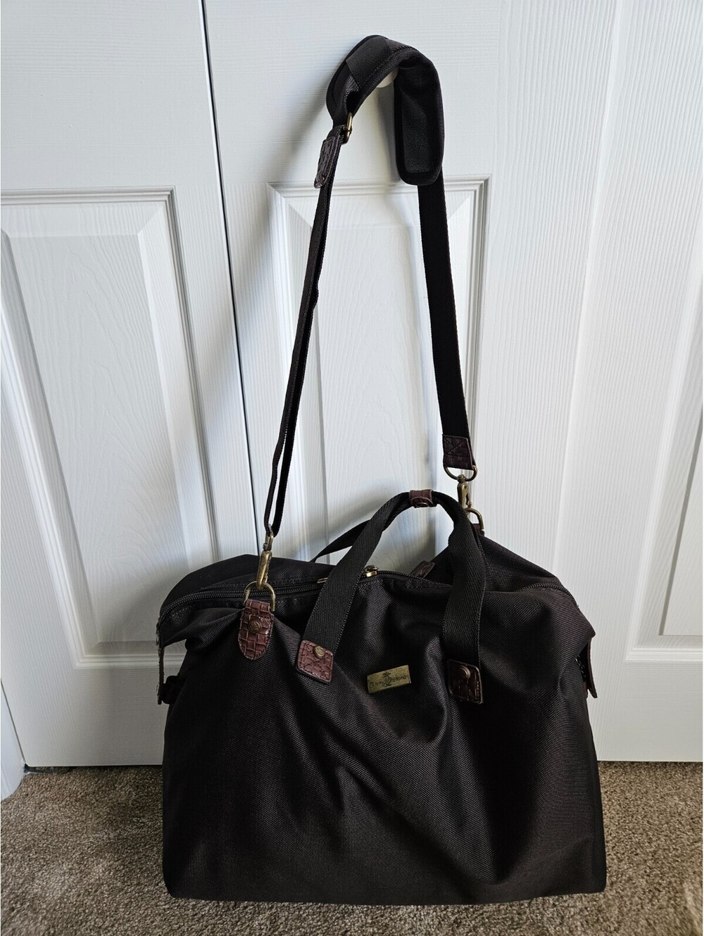 Tommy Bahama Large Canvas Weekender Duffle Bag Shoulder Strap